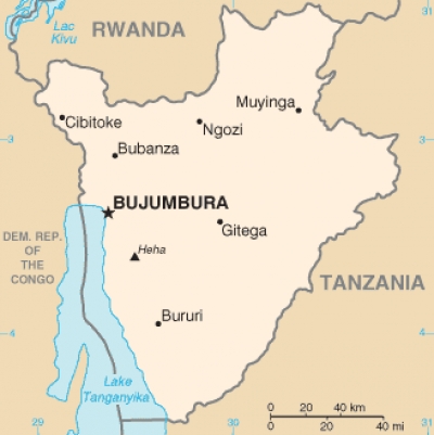 Photo : Map of Burundi