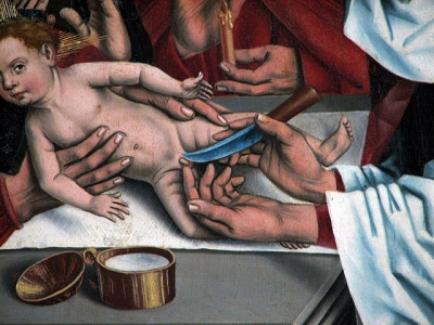 Circoncision, retable des Douze Apôtres de Friedrich Herlin de Nördlingen (1466)